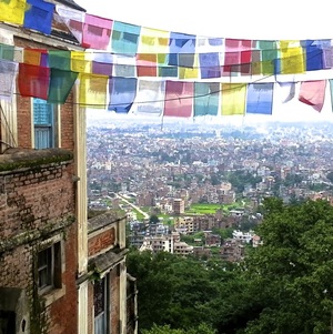 Balance ~ God Dieux Photography ~ Kathmandu City and Prayer Flags