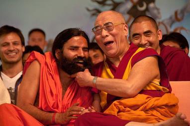 God Dieux ~ Dalai Lama ~ Hindu Swami ~ Funny Image ~ The Bliss of Playfulness