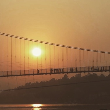 Rishikesh Bridge at Sunset ~ God Dieux Photography