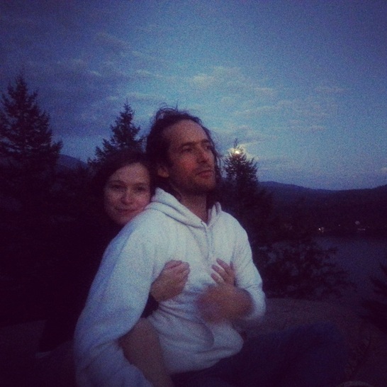 God Dieux and Satya Disha Rose with Full Moon in Vancouver